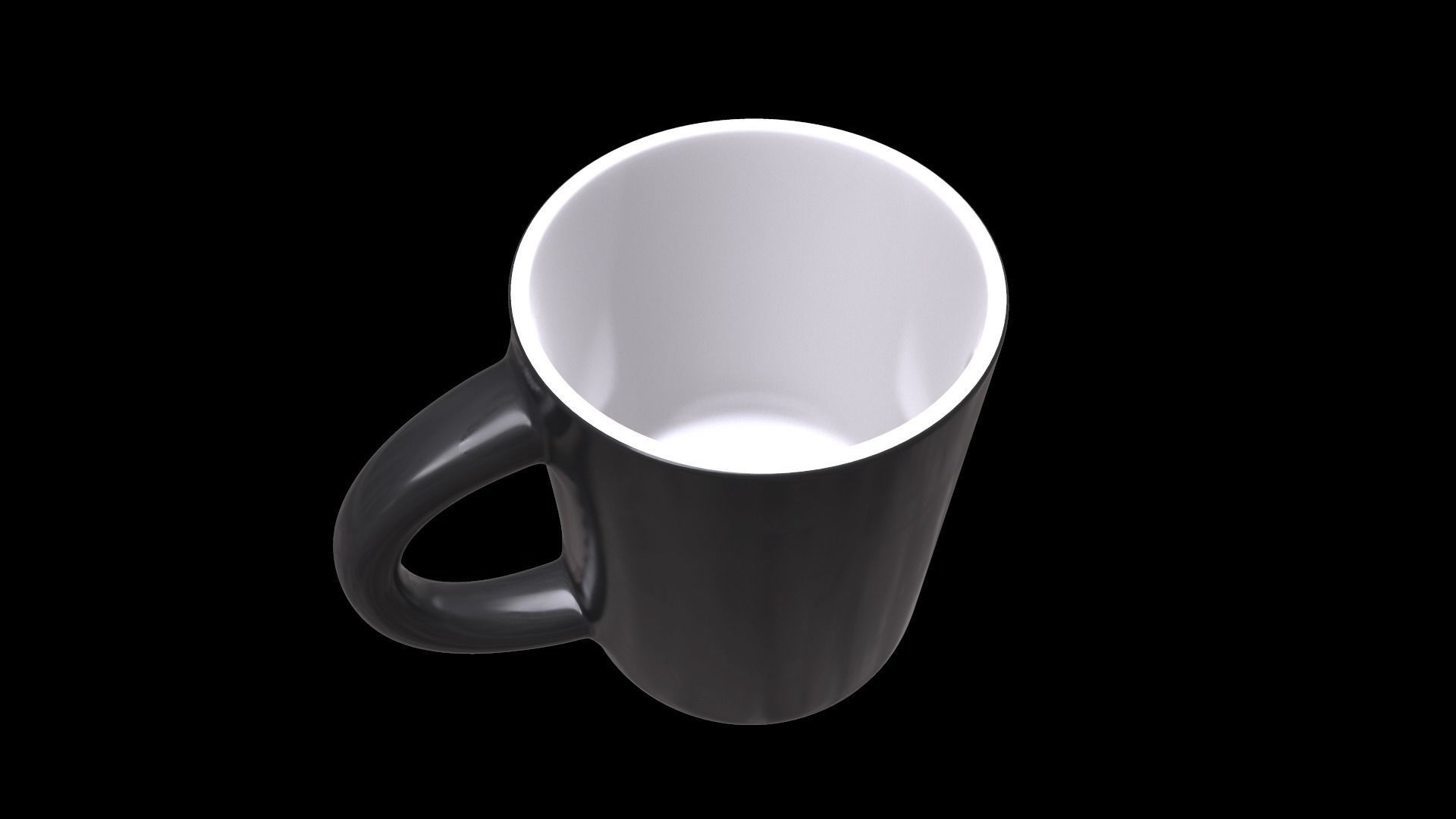 Mug basic Low-poly 3D model_5