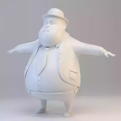 Cartoon Fat Inspector