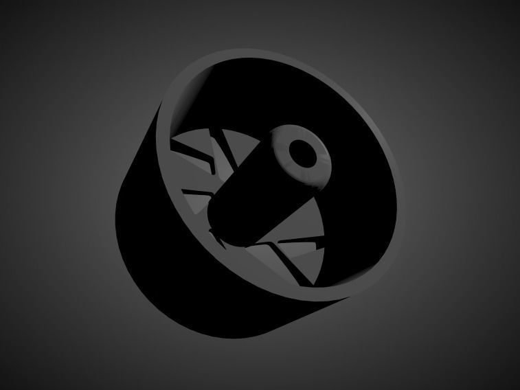 Rotiform RSC rims with Brakes and tires for Hot Wheels diecast 3D print model_1