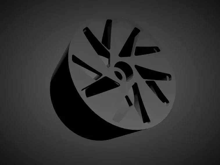 Rotiform RSC rims with Brakes and tires for Hot Wheels diecast 3D print model_0