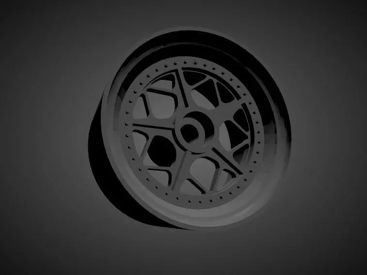 Rotiform LGB rims with Brakes and tires for Hot Wheels diecast 3D print model_0