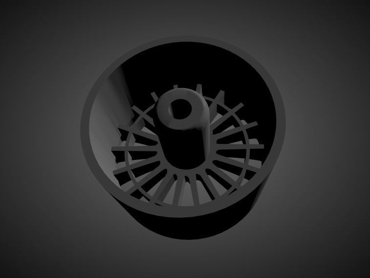 Rotiform LAS R rims with Brakes and tires for Hot Wheels 3D print model_1