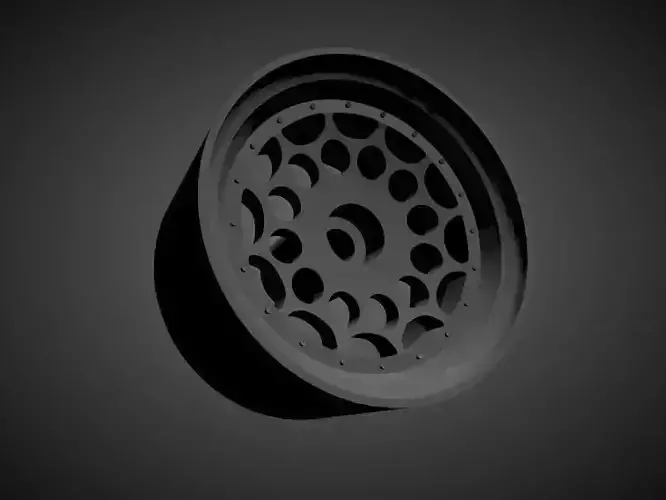 Rotiform HVN rims with Brakes and tires for Hot Wheels diecast 3D print model