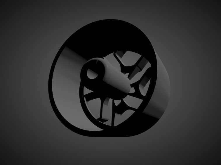 Rotiform HUR T rims with Brakes and tires for Hot Wheels 3D print model_1