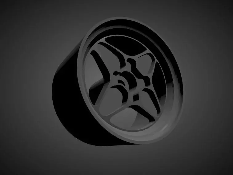 Rotiform GTB rims with Brakes and tires for Hot Wheels 3D print model_0