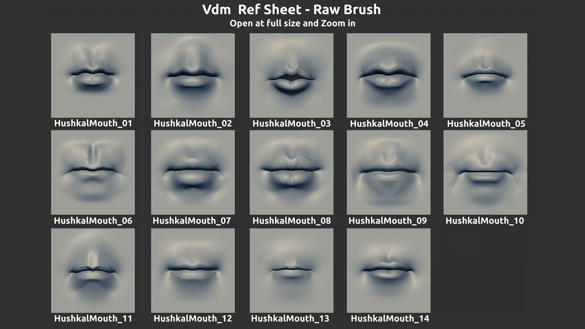 Zbrush - Mouth - VDM Brushes 3D model_1