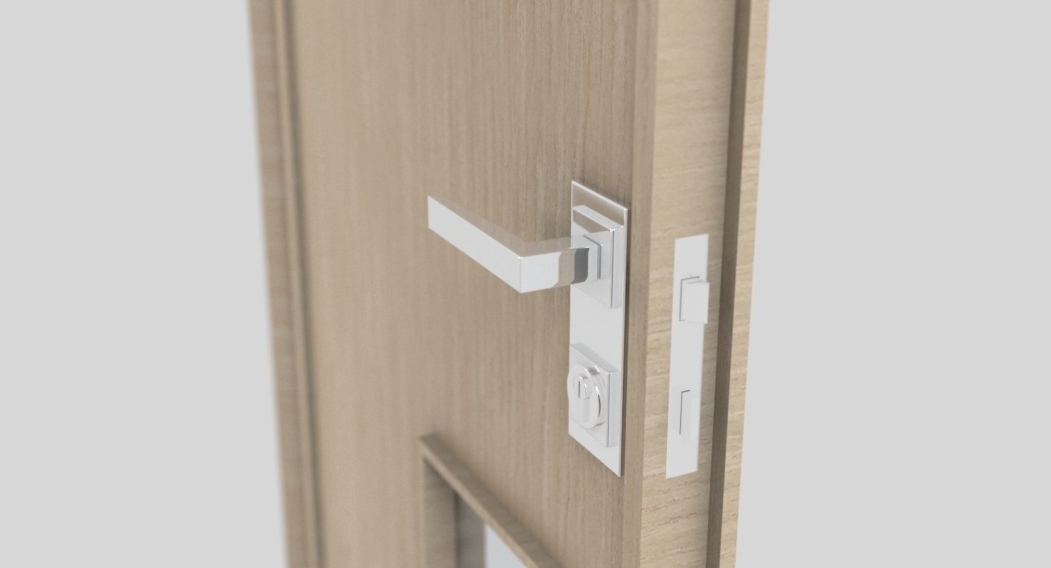 Door collection three doors Low-poly 3D model_11