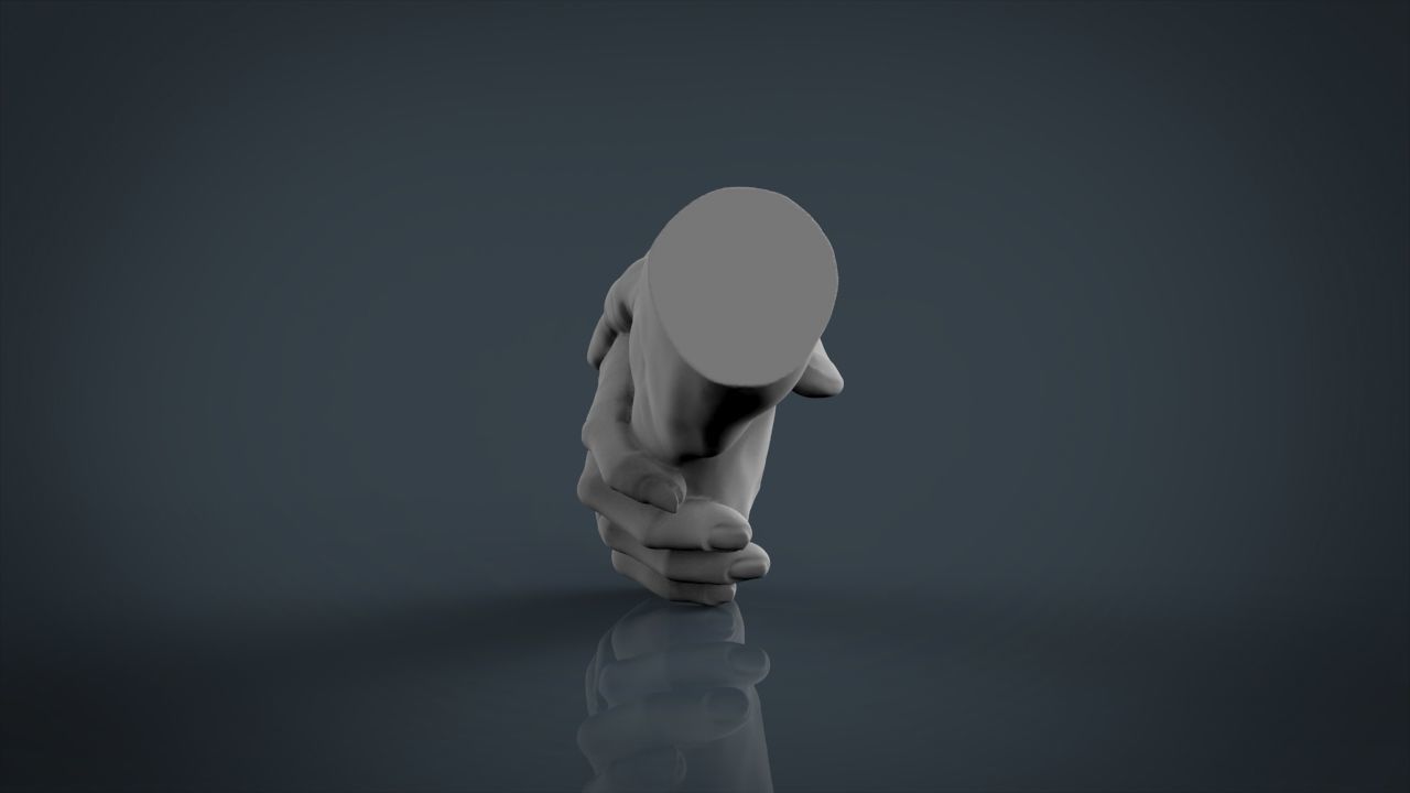 shake hands  3D print model_1