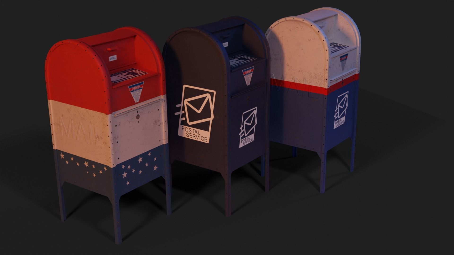 Street GameReady PBR Props- LowPoly AR 3D Model Collection_4