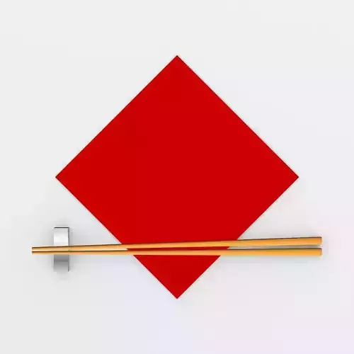 ChopSticks piece of paper and wooden stick