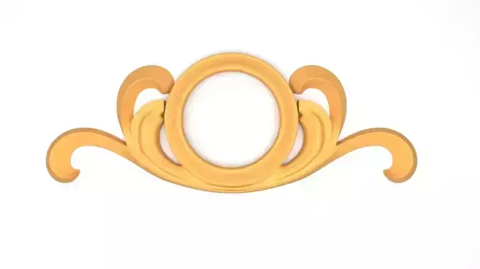 CNC model ornate gold frame