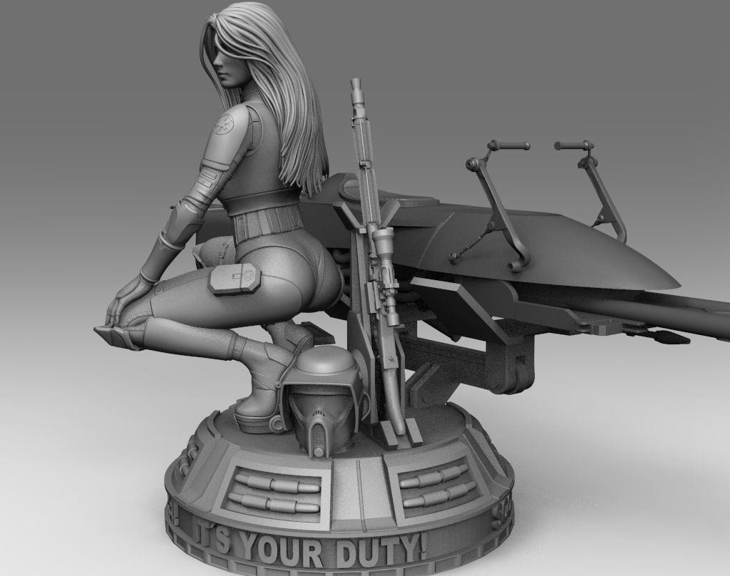 Pin Up Scout Trooper  3D print model_2