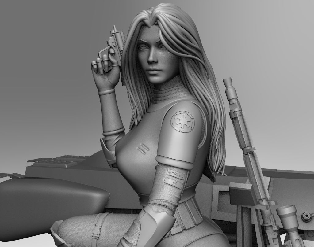 Pin Up Scout Trooper  3D print model_5