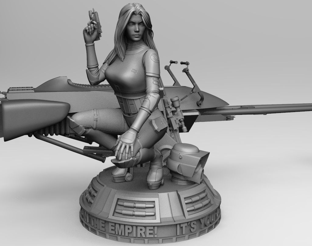 Pin Up Scout Trooper  3D print model_1