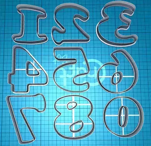 cookie cutter number set