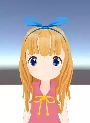Unity Humanoid Model Cecil002 Low-poly 3D model
