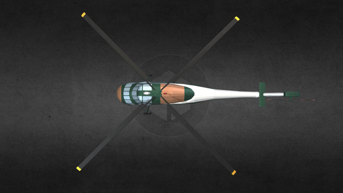 s58-helicopter helicopter for gta san andreas Low-poly 3D model_12