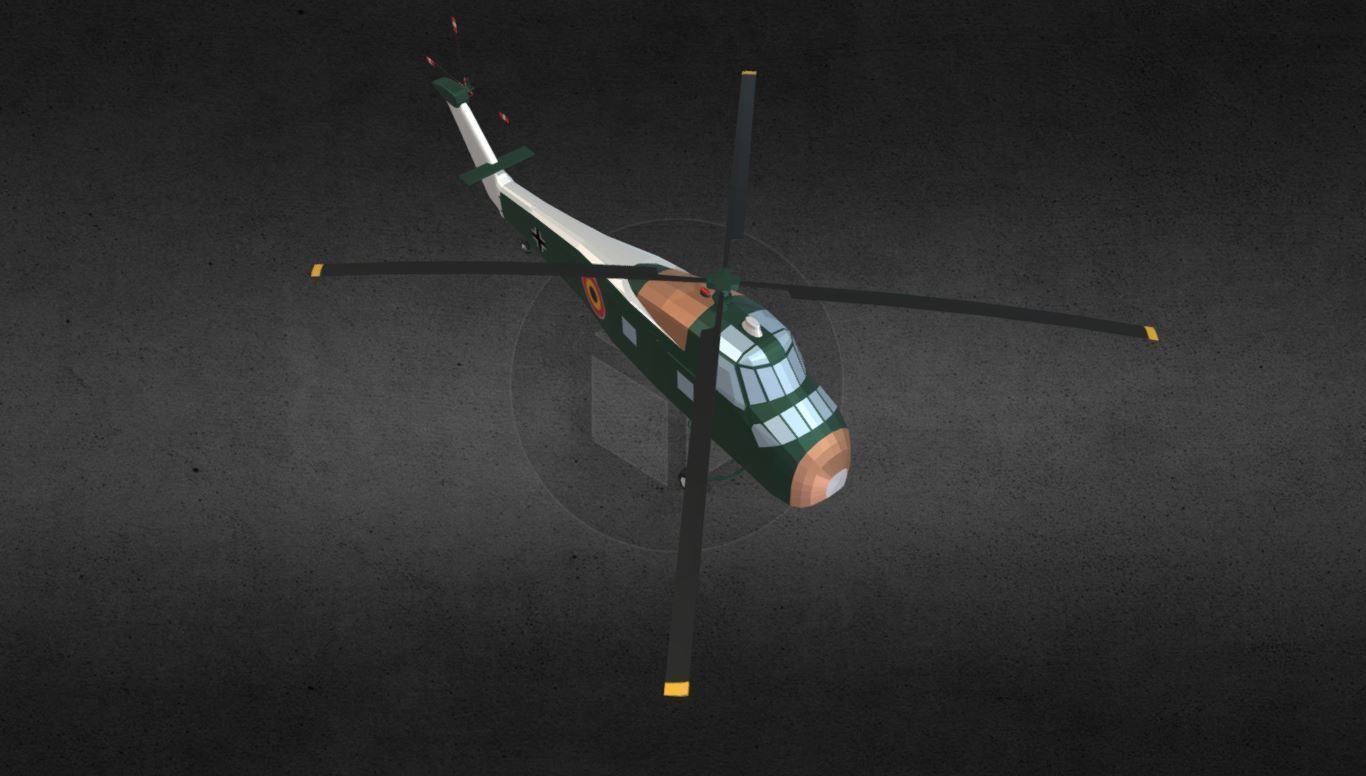 s58-helicopter helicopter for gta san andreas Low-poly 3D model_1