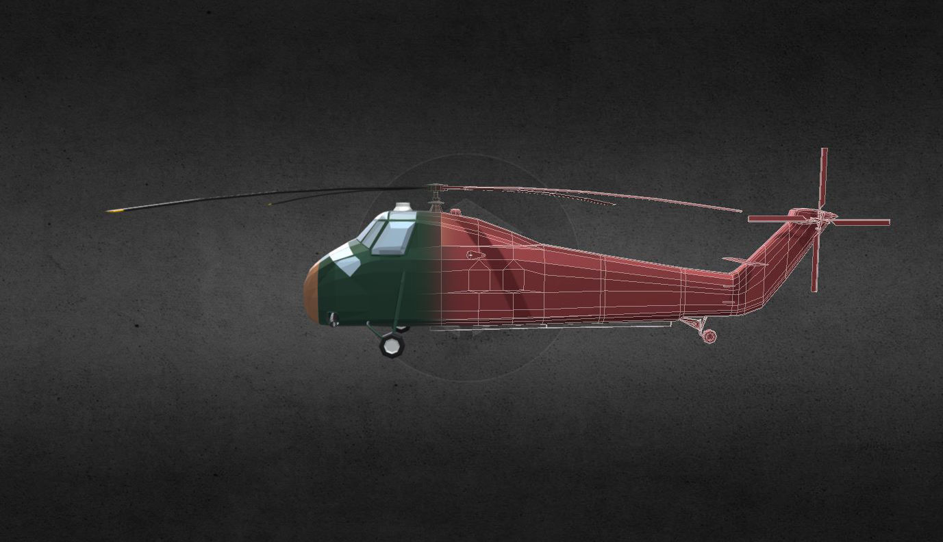 s58-helicopter helicopter for gta san andreas Low-poly 3D model_8