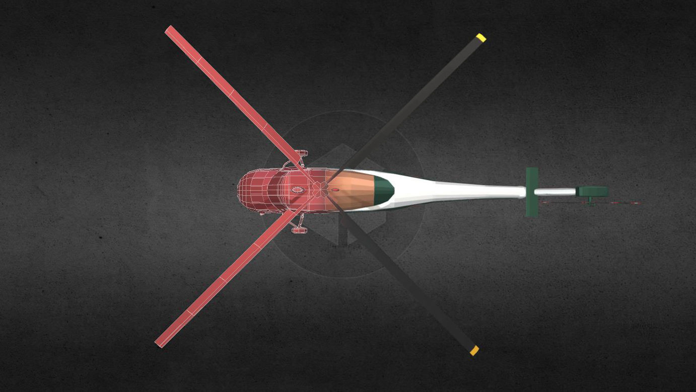 s58-helicopter helicopter for gta san andreas Low-poly 3D model_10