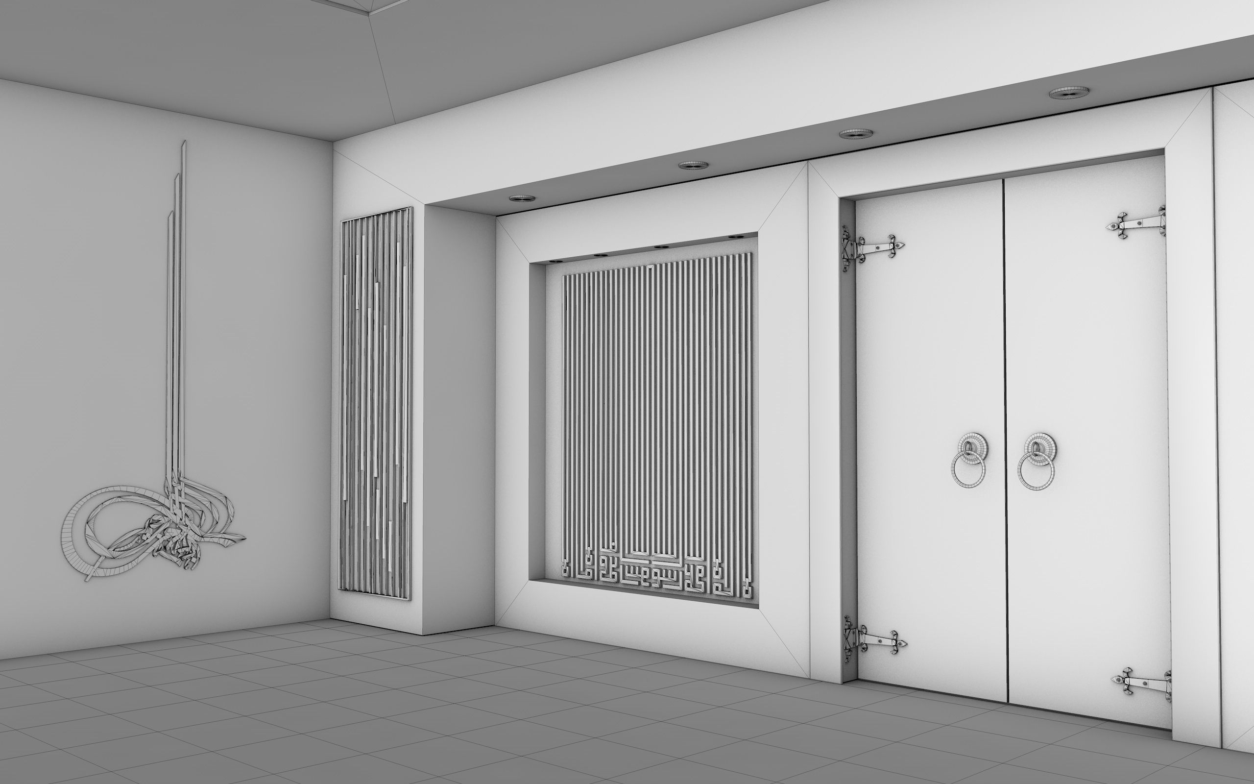  house hall 3D model 3D model_6