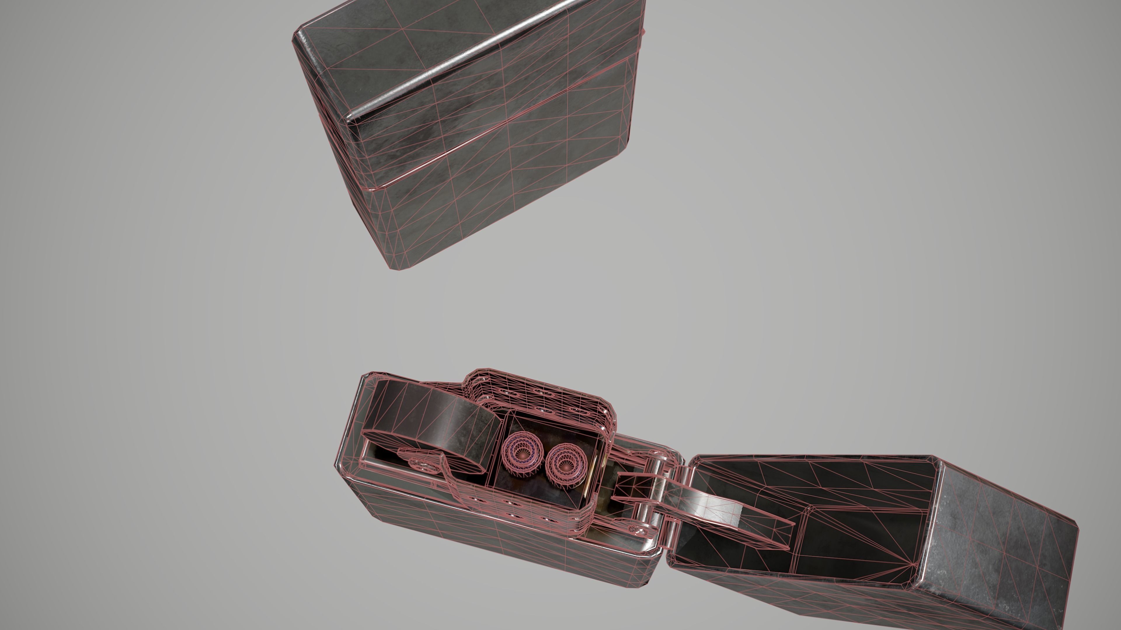 Zippo Lighter Low-poly 3D model_11