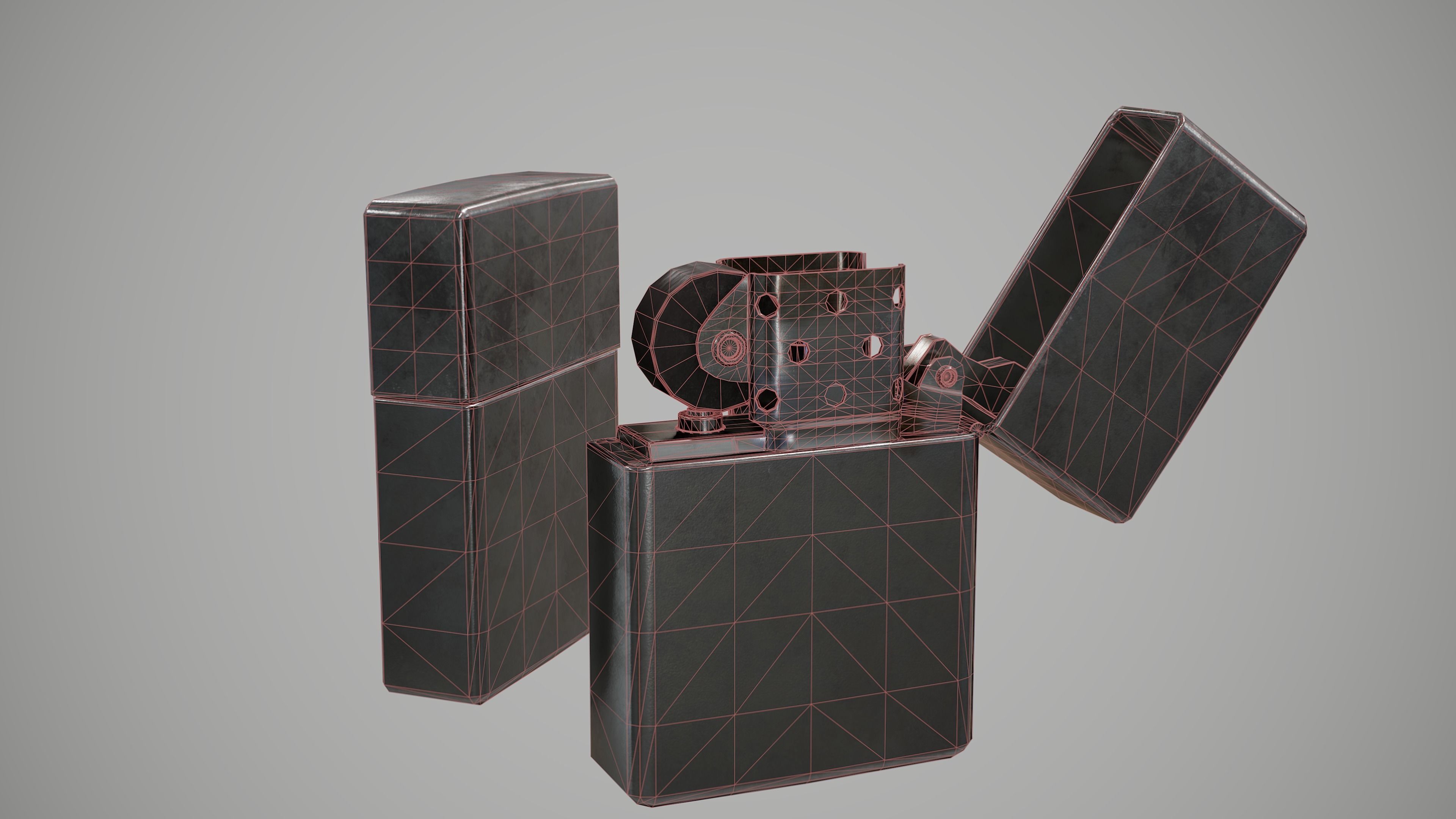 Zippo Lighter Low-poly 3D model_2