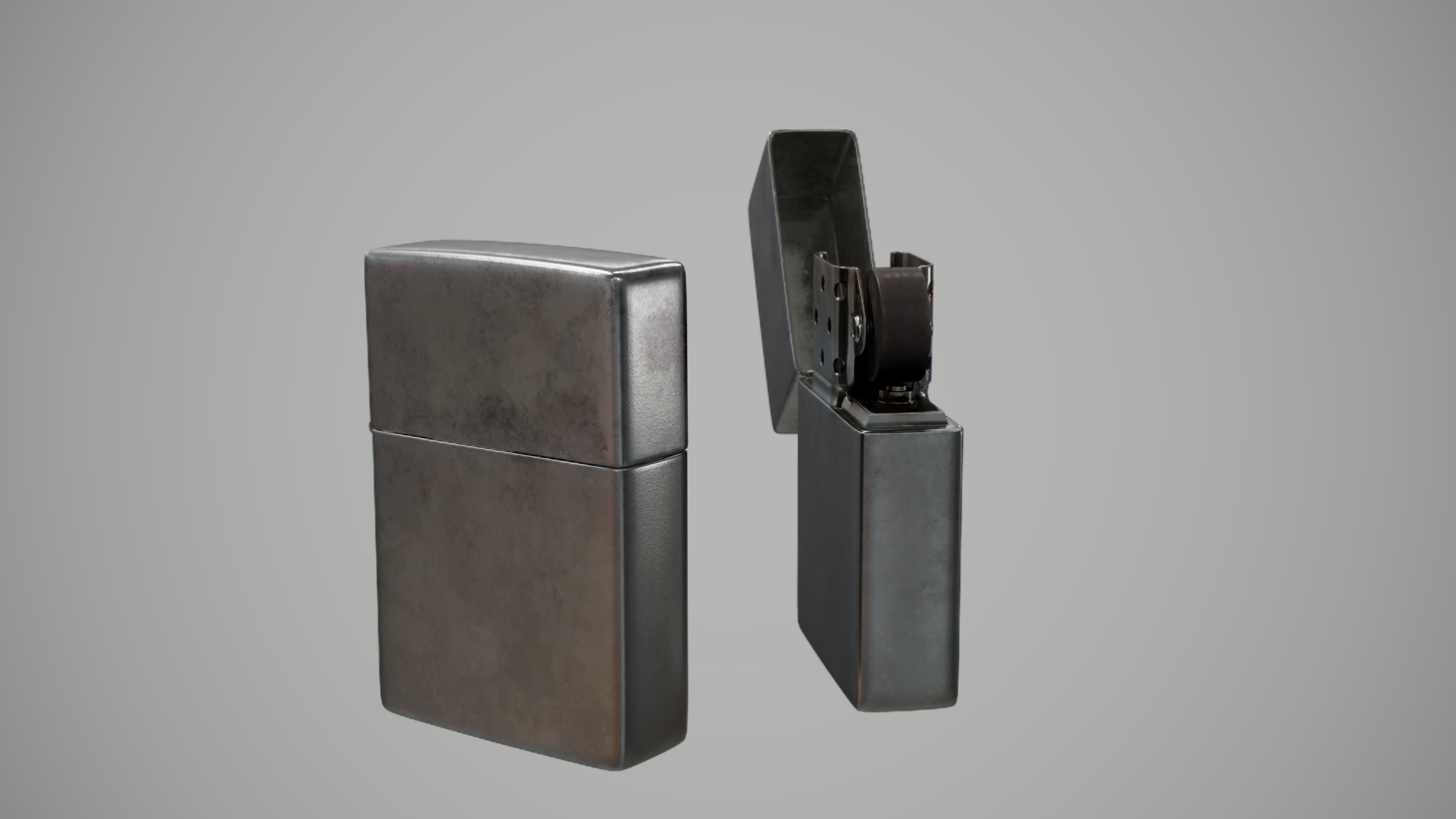 Zippo Lighter Low-poly 3D model_6