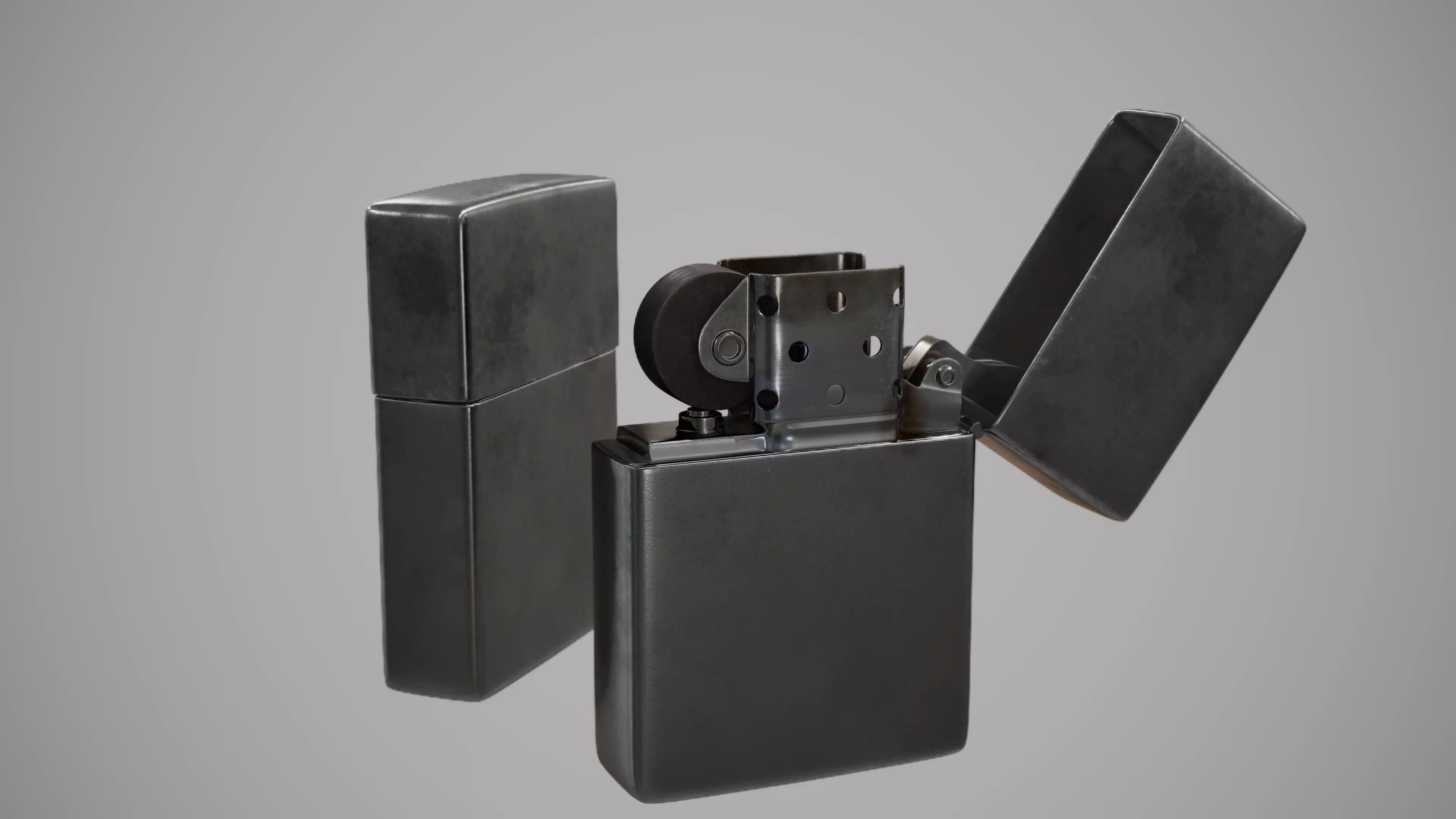 Zippo Lighter Low-poly 3D model_0