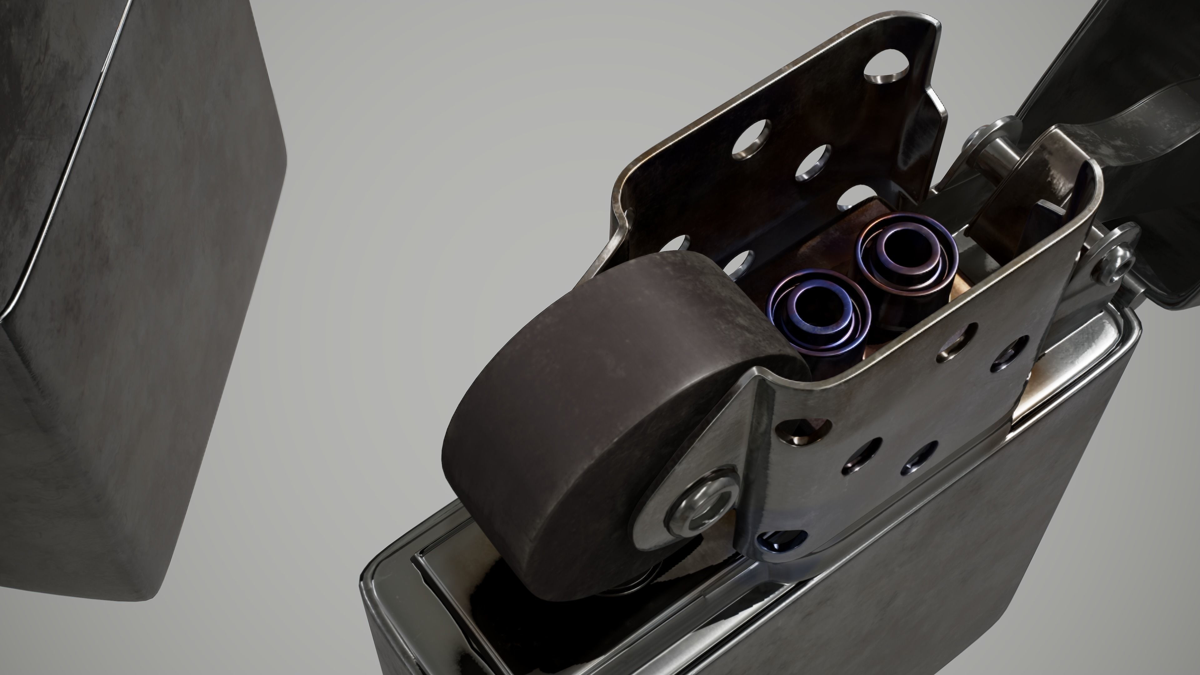 Zippo Lighter Low-poly 3D model_4