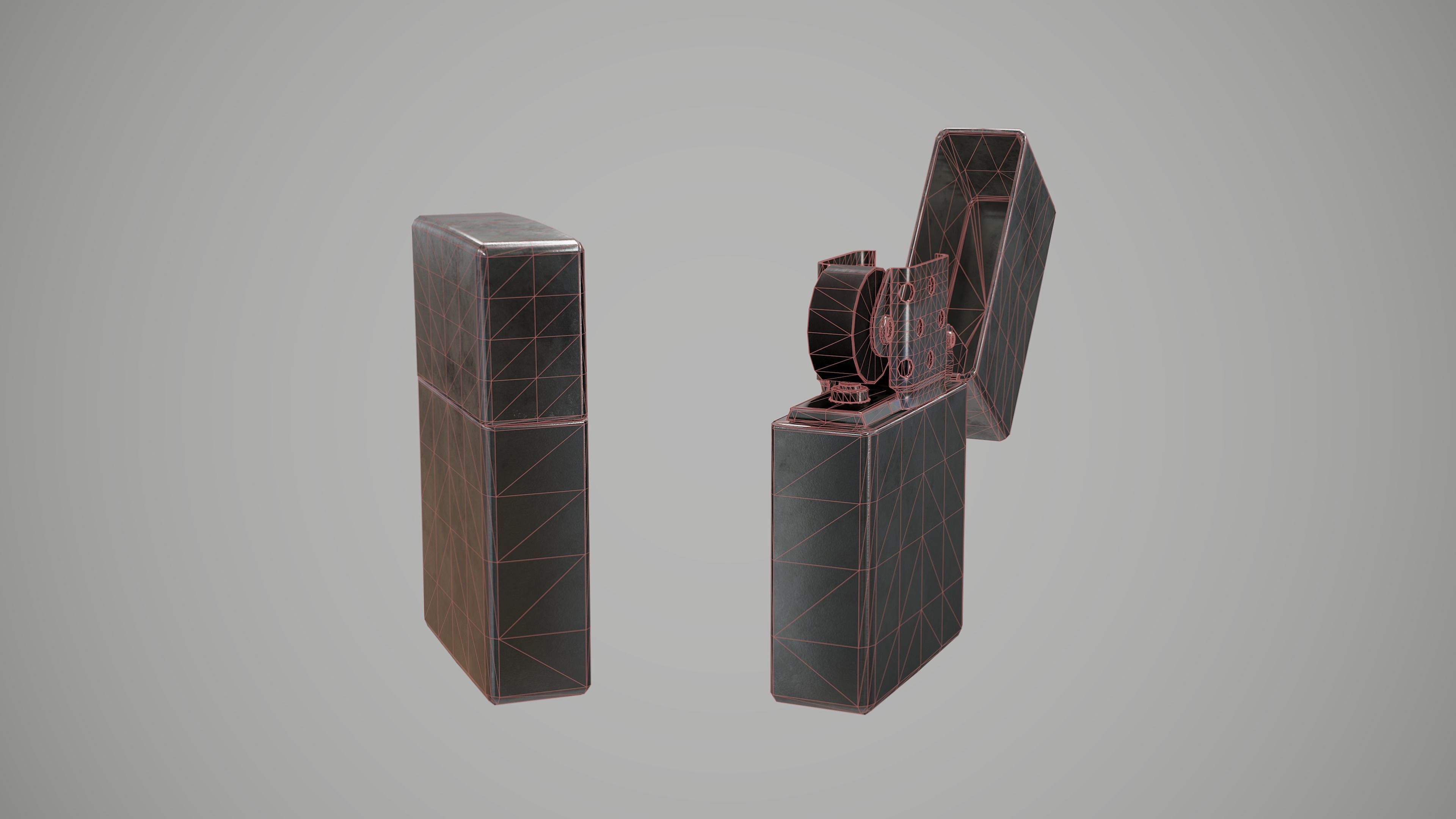 Zippo Lighter Low-poly 3D model_9
