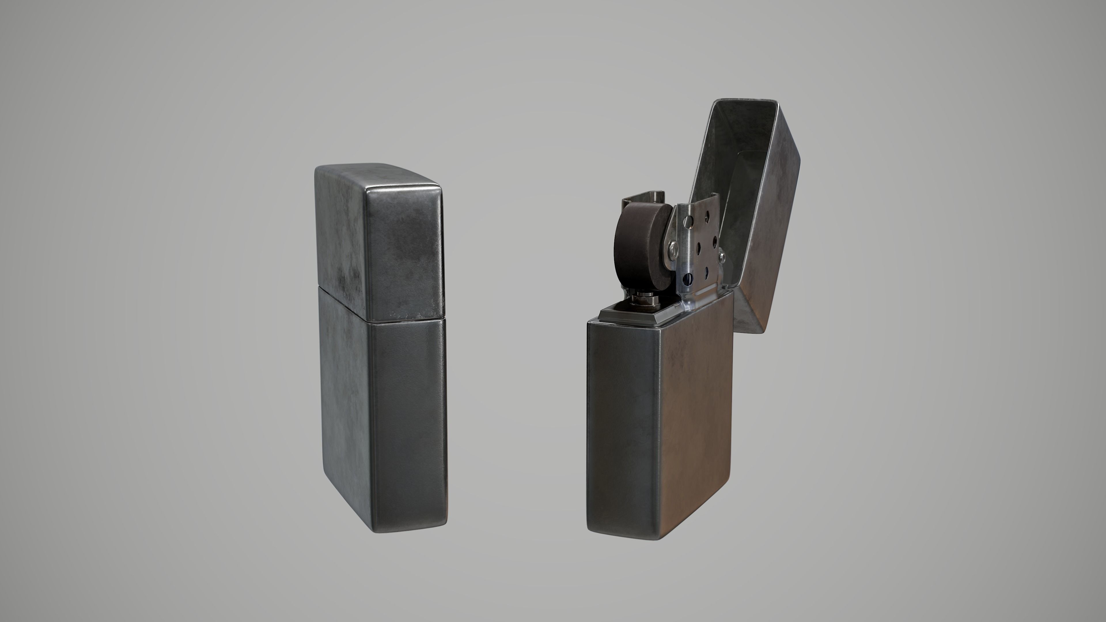 Zippo Lighter Low-poly 3D model_8