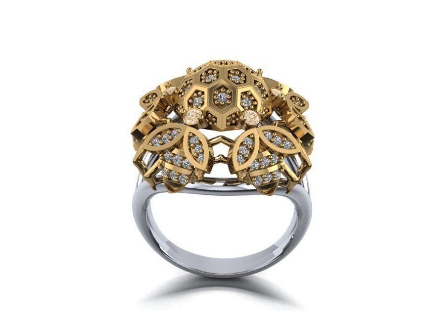 Bee ring  3D print model_1