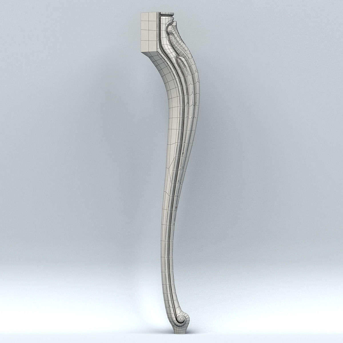 Furniture leg 001 3D model_6