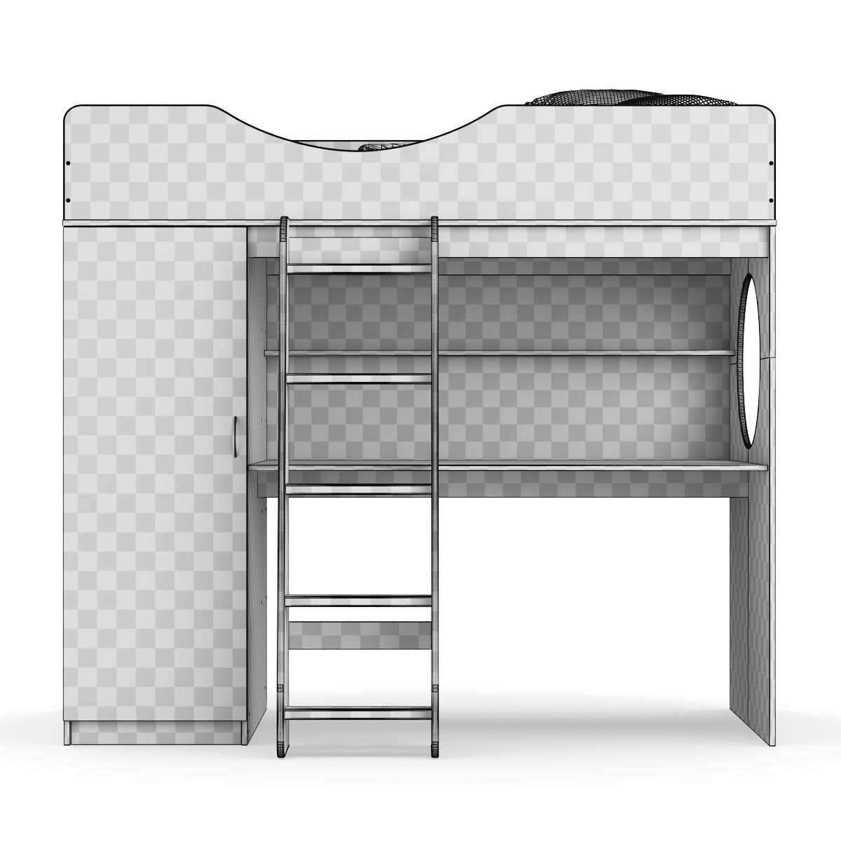 Legenda K09 with LP09 childrens modular bed 3D model_7