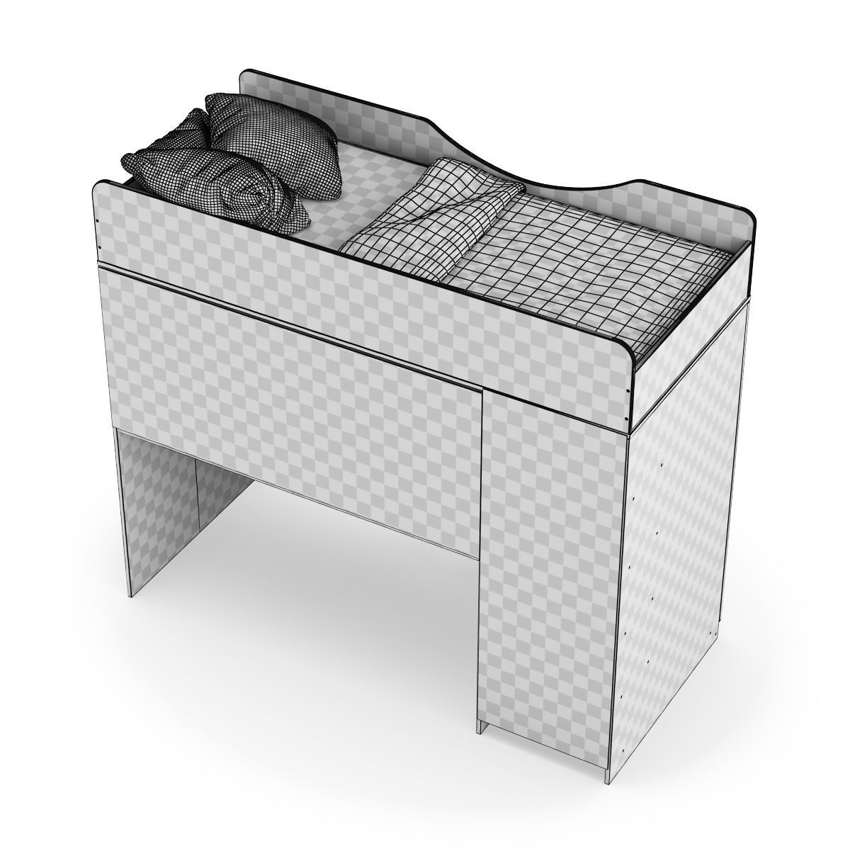 Legenda K09 with LP09 childrens modular bed 3D model_9