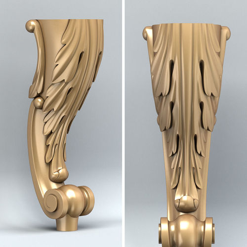 Furniture leg 002 3D model