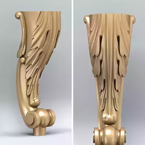Furniture leg 002 3D model