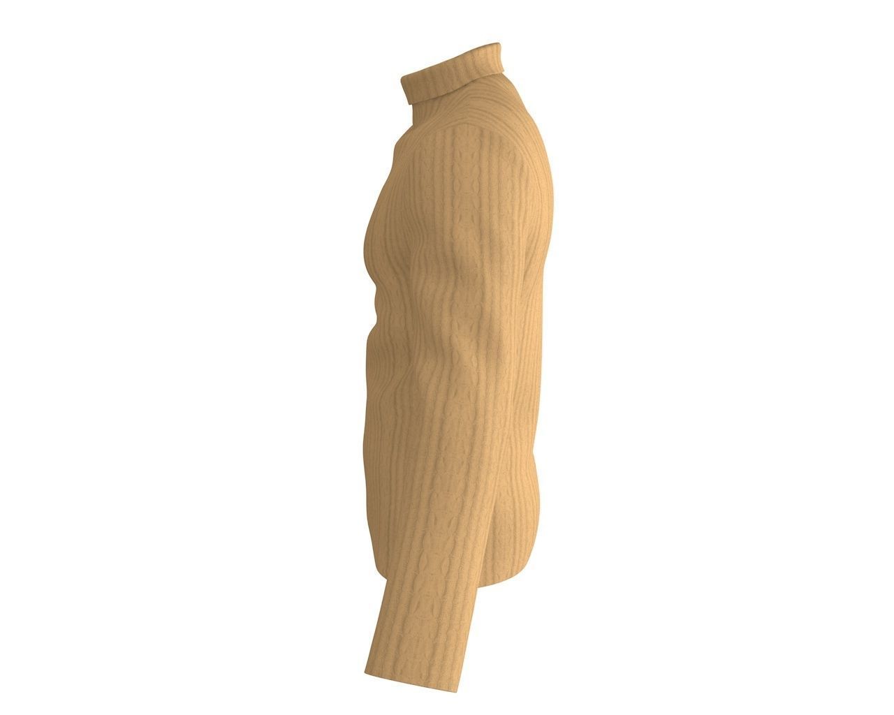 3 D Men Turtleneck Sweater 3D model_9