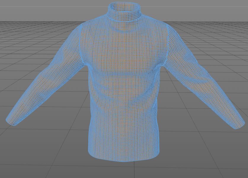 3 D Men Turtleneck Sweater 3D model_12