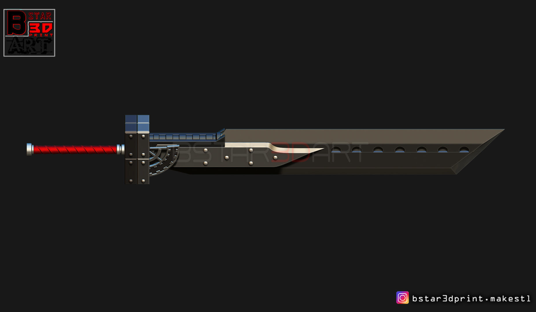 Fusion Sword Cloud - Final Fantasy VII remake 3D print model_18