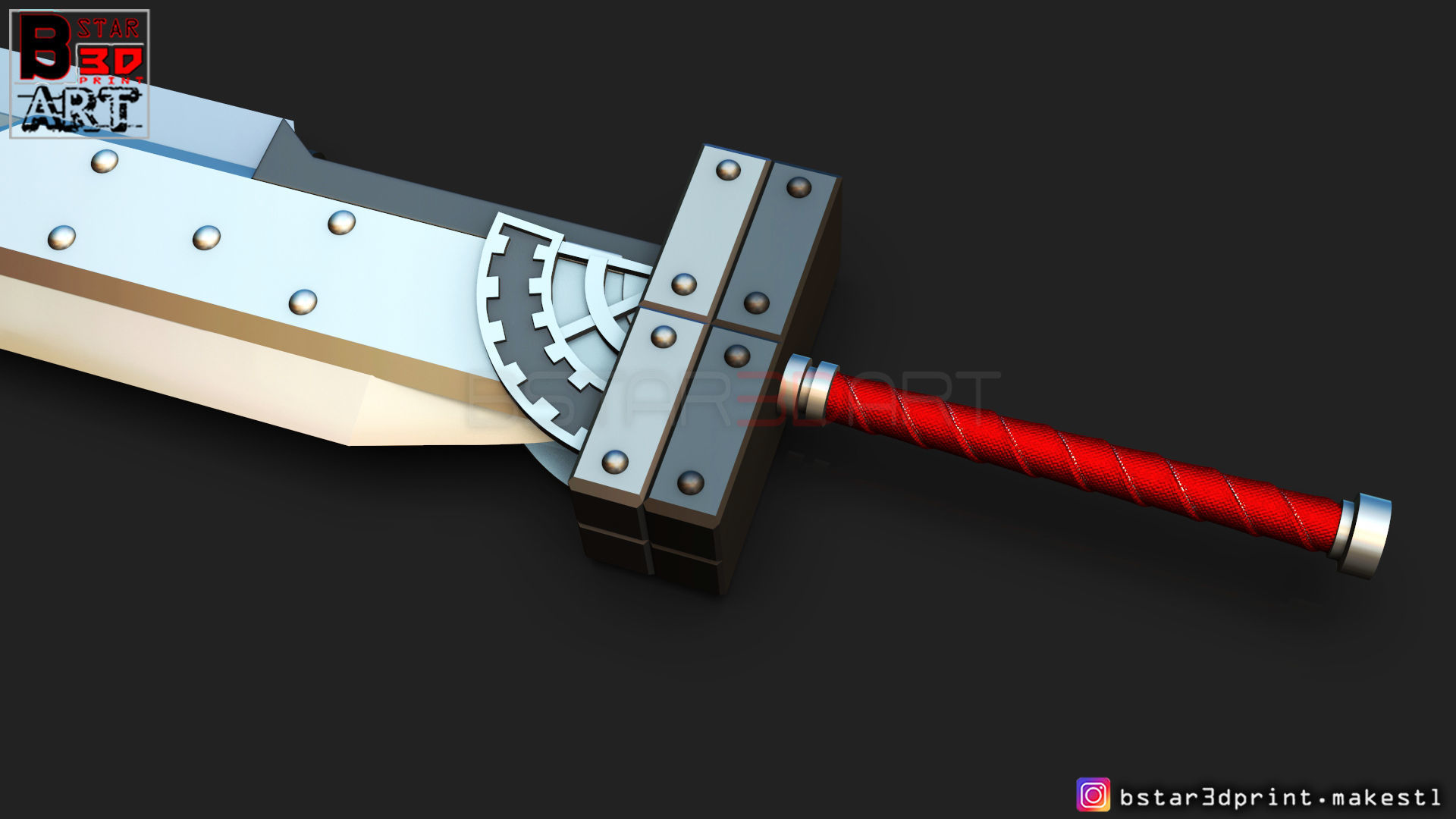 Fusion Sword Cloud - Final Fantasy VII remake 3D print model_9