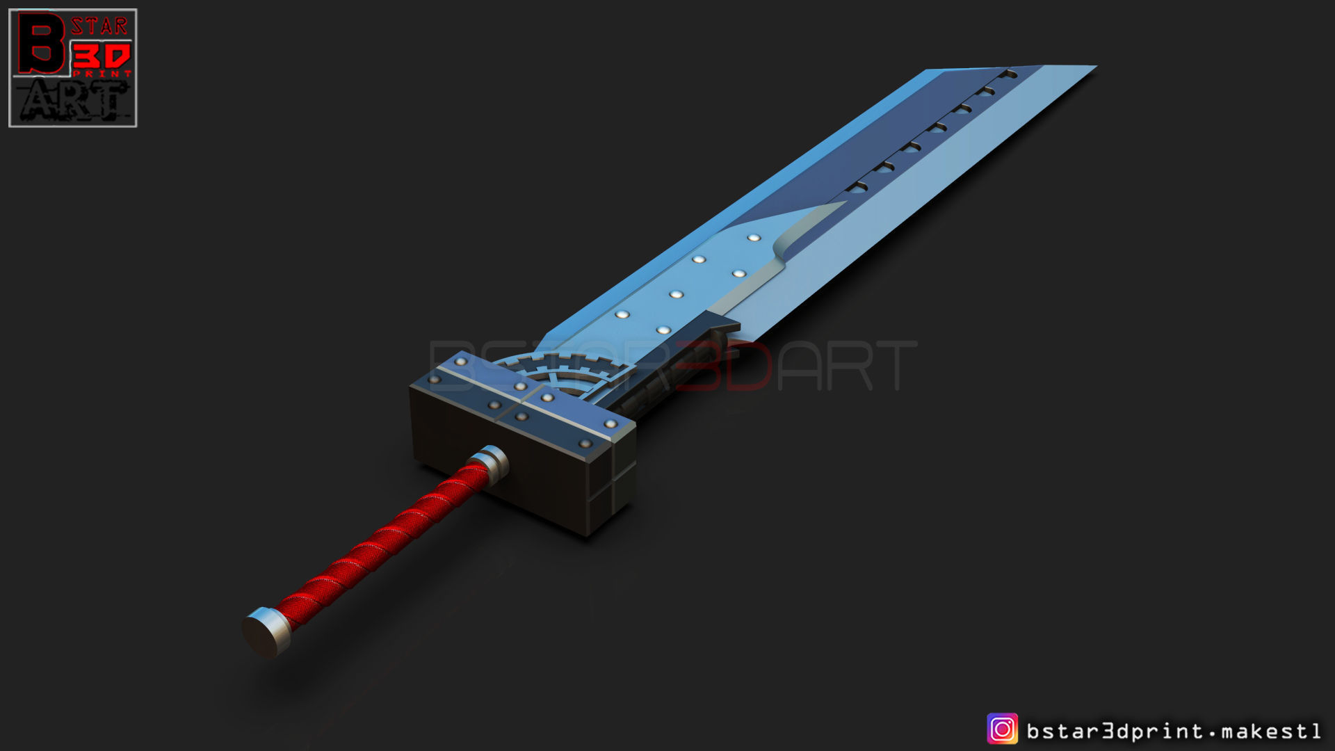 Fusion Sword Cloud - Final Fantasy VII remake 3D print model_3
