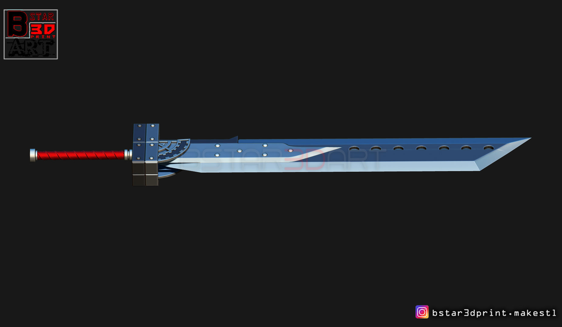 Fusion Sword Cloud - Final Fantasy VII remake 3D print model_12