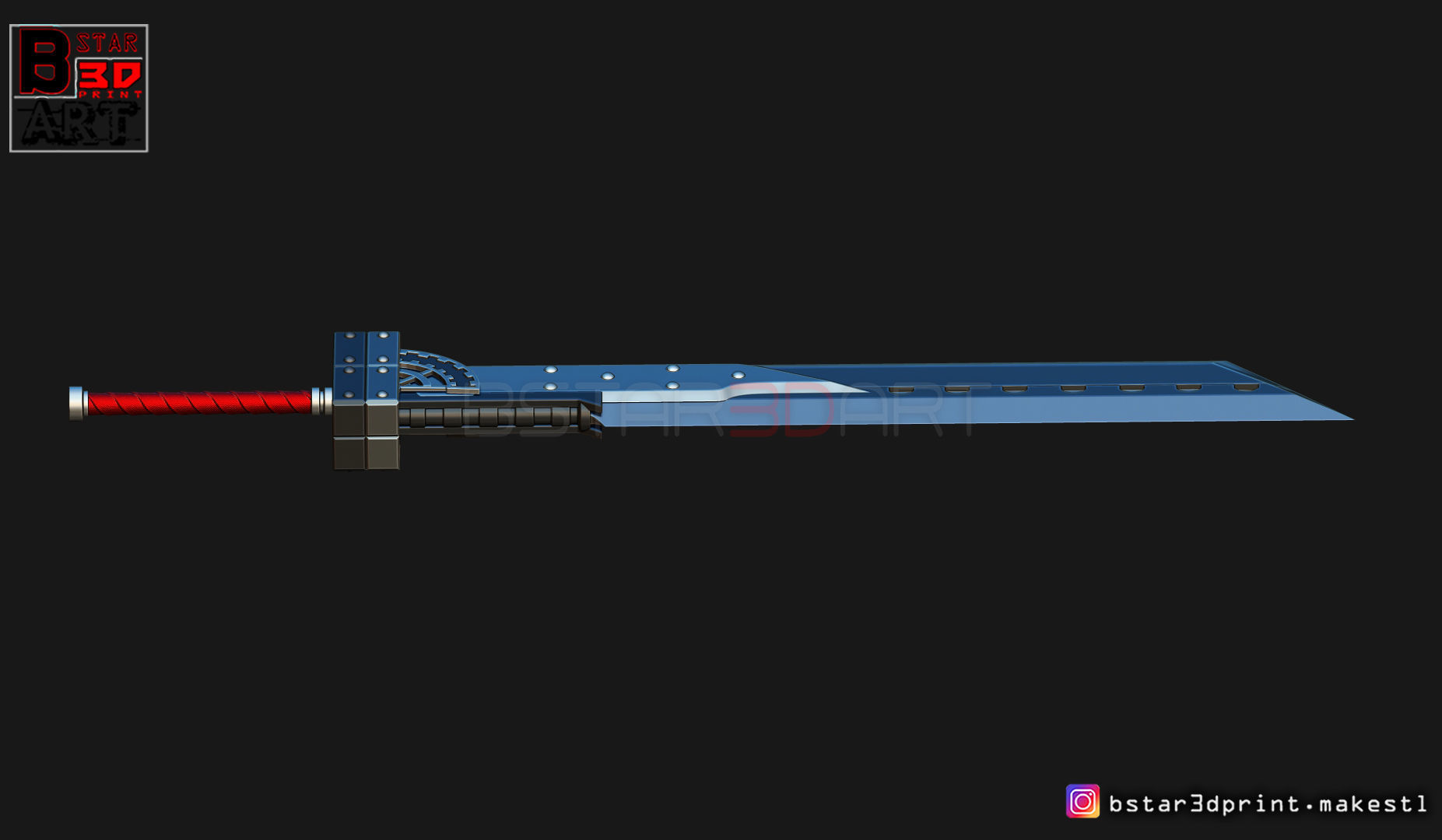 Fusion Sword Cloud - Final Fantasy VII remake 3D print model_16