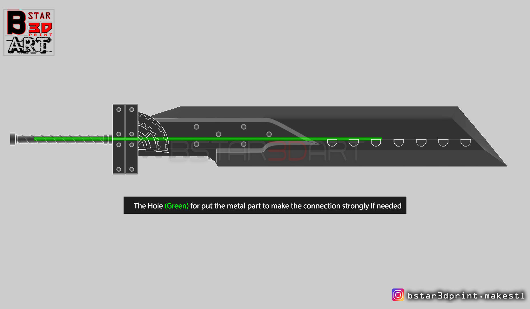 Fusion Sword Cloud - Final Fantasy VII remake 3D print model_23