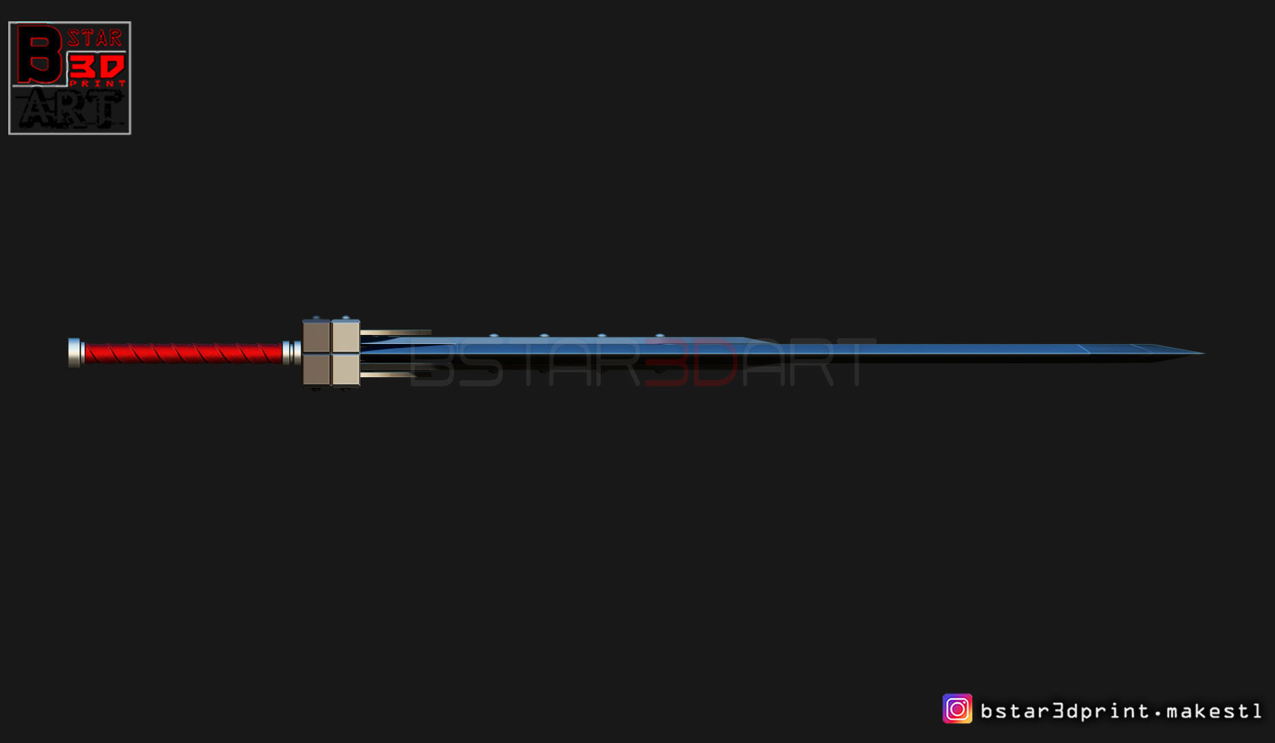 Fusion Sword Cloud - Final Fantasy VII remake 3D print model_13