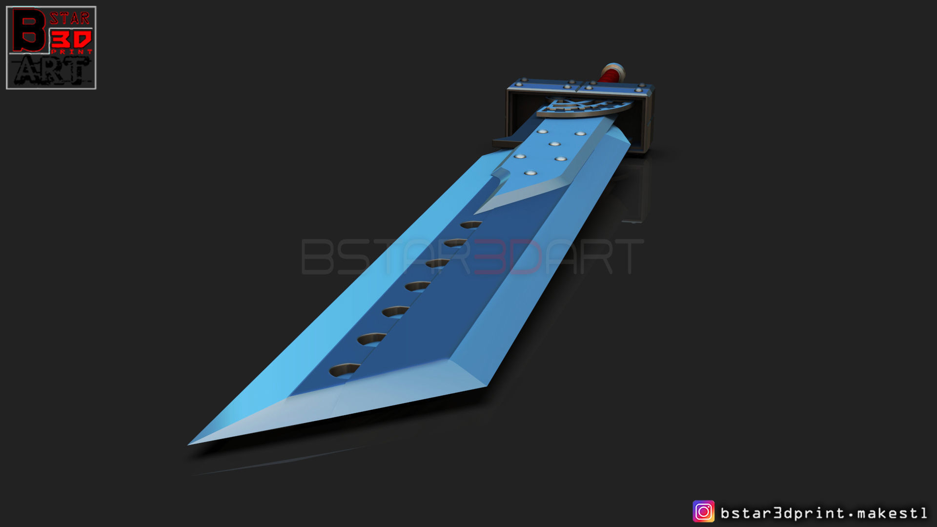 Fusion Sword Cloud - Final Fantasy VII remake 3D print model_7