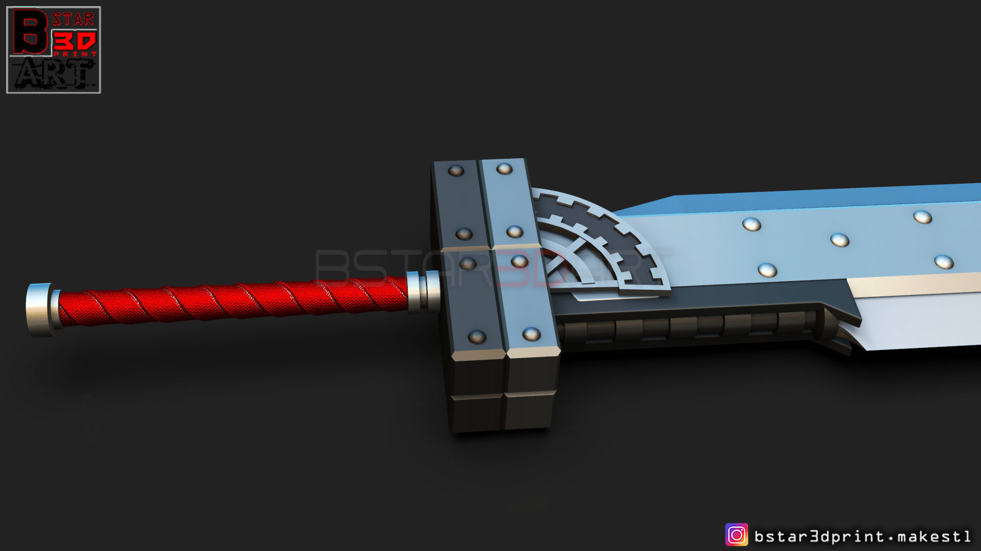 Fusion Sword Cloud - Final Fantasy VII remake 3D print model_8
