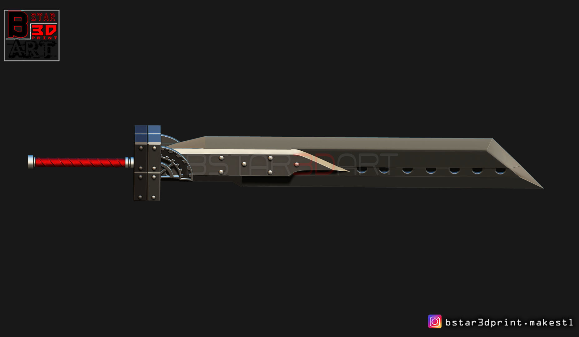 Fusion Sword Cloud - Final Fantasy VII remake 3D print model_14